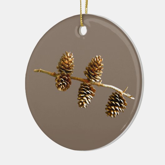 Pine Cones Keramik Ornament (Links)