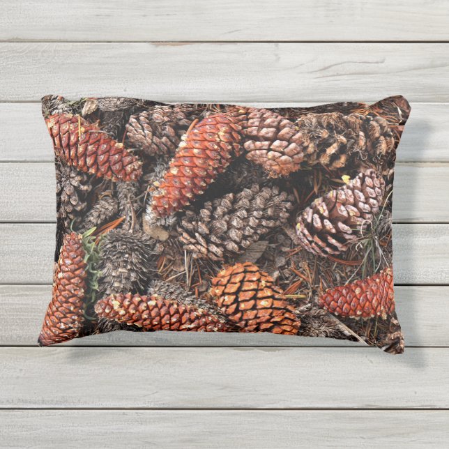 Pine Cones Kissen Für Draußen (Rückseite)