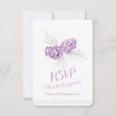 Pine cones lila weded RSVP (Vorderseite)