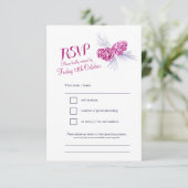 Pine cones marvy and pum wedding RSVP Karte (Stehend Vorderseite)