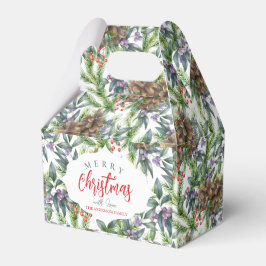 Pine cones Muster Frohe Weihnachtsblumen Geschenkschachtel