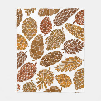 Pine cones Musterbeispiel. Fleecedecke