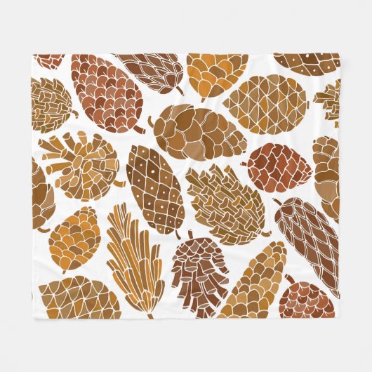 Pine cones Musterbeispiel. Fleecedecke (Vorderseite (Horizontal))