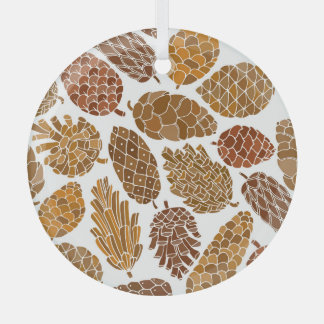 Pine cones Musterbeispiel. Ornament Aus Glas