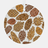 Pine cones Musterbeispiel. Ornament Aus Glas (Rückseite)