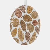 Pine cones Musterbeispiel. Ornament Aus Glas (Vorderseite Rechts)
