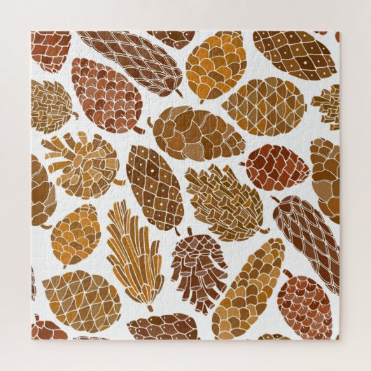 Pine cones Musterbeispiel. Puzzle (Vertikal)