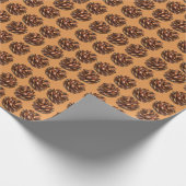 Pine Cones Nature Rustic Geschenkpapier (Ecke)