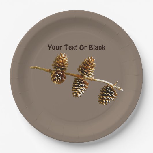 Pine Cones Pappteller (Vorderseite)