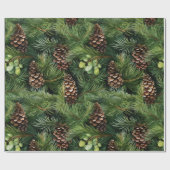 Pine Cones Pattern Geschenkpapier (Flach)