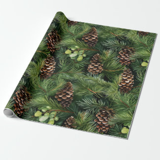 Pine Cones Pattern Geschenkpapier