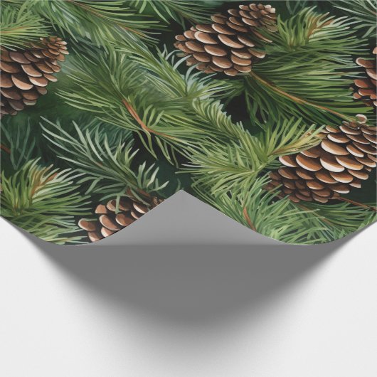 Pine Cones Pattern Geschenkpapier (Ecke)