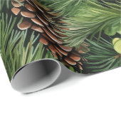 Pine Cones Pattern Geschenkpapier (Rolleneckpunkt)