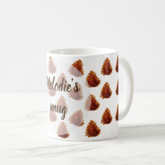 Pine Cones Pattern Tasse (VorderseiteRechts)