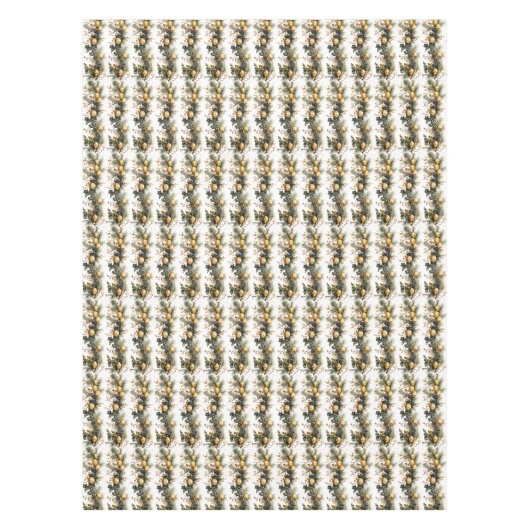 Pine Cones Pine Branches Gold Tischdecke (Vorderseite)