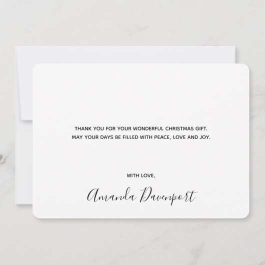 Pine Cones & Pine Needles Muster Vielen Dank Dankeskarte (Rückseite)