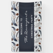 Pine Cones & Pine Needles Muster Weihnachten Banner (Vertikal)