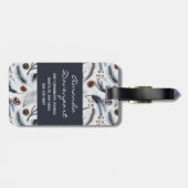 Pine Cones & Pine Needles Wasserfarbenes Muster Gepäckanhänger (Rückseite horizontal)