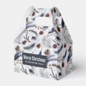 Pine Cones & Pine Needles Wasserfarbenes Muster Geschenkschachtel (Vorderseite)
