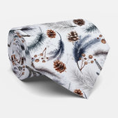 Pine Cones & Pine Needles Wasserfarbenes Muster Krawatte (Gerollt)