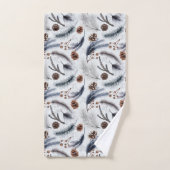 Pine Cones & Pine Needles Weihnachtsmuster Badhandtuch Set (Handtuch)