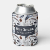 Pine Cones & Pine Needles Weihnachtsmuster Dosenkühler (Kanne Vorderseite)