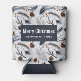 Pine Cones & Pine Needles Weihnachtsmuster Dosenkühler