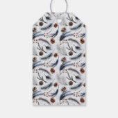 Pine Cones & Pine Needles Weihnachtsmuster Geschenkanhänger (Rückseite)