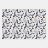 Pine Cones & Pine Needles Weihnachtsmuster Geschenkpapier Set (Vorderseite 2)
