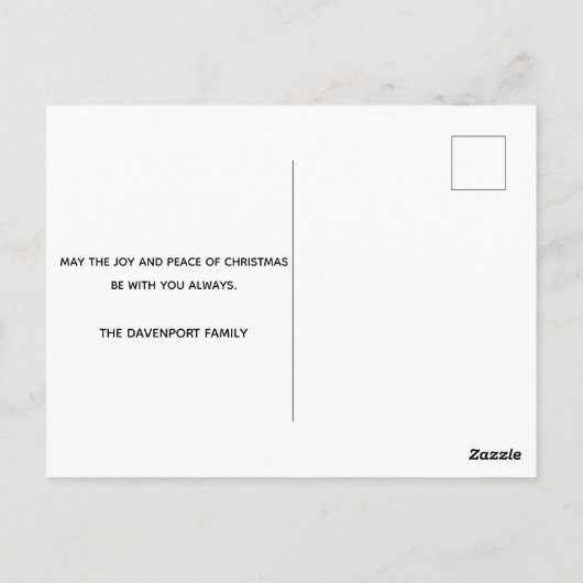 Pine Cones & Pine Needles Weihnachtsmuster Postkarte (Rückseite)