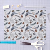 Pine Cones & Pine Needles Weihnachtsmuster Seidenpapier (Handwerk)