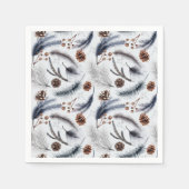 Pine Cones & Pine Needles Weihnachtsmuster Serviette (Vorderseite)