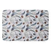 Pine Cones & Pine Needles Wintermuster Badematte (Vorderseite)