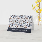 Pine Cones & Pine Needles Wintermuster Karte (Gelbe Blume)