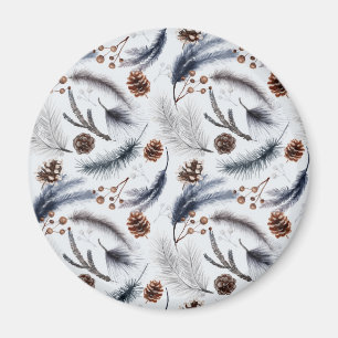 Pine Cones & Pine Needles Wintermuster Magnet