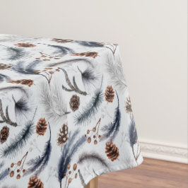 Pine Cones & Pine Needles Wintermuster Tischdecke