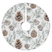 Pine Cones Polyester Weihnachtsbaumdecke (Vorderseite)