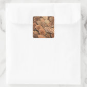 Pine Cones Quadratischer Aufkleber (Tasche)