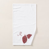 Pine Cones Red und Black Buffalo Kariert Badhandtuch Set (Handtuch)