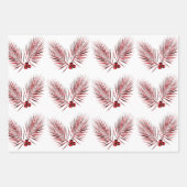 Pine Cones Red und Black Buffalo Kariert Geschenkpapier Set (Vorderseite 3)