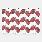 Pine Cones Red und Black Buffalo Kariert Geschenkpapier Set (Vorderseite 2)