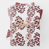 Pine Cones Red und Black Buffalo Kariert Geschenkpapier Set (Beispiel)