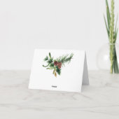 Pine Cones Rustikaler Weihnachtsfeiertag Karte (Rückseite)