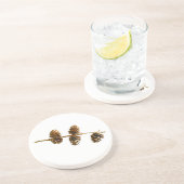 Pine Cones Sandstein Untersetzer (Seite)
