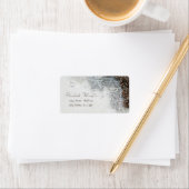 Pine Cones, Schneeflocken Weihnachten Adressaufkleber (Insitu)