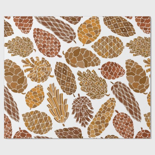 Pine cones seamless pattern geschenkpapier (Flach)