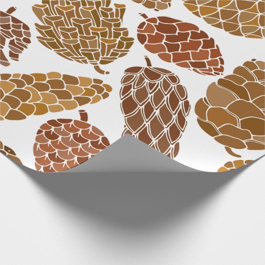 Pine cones seamless pattern geschenkpapier (Ecke)