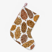 Pine cones seamless pattern kleiner weihnachtsstrumpf (Vorderansicht (hängend))