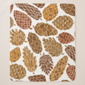 Pine cones seamless pattern sherpadecke (Vorderseite)