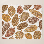 Pine cones seamless pattern sherpadecke (Vorderseite (Horizontal))